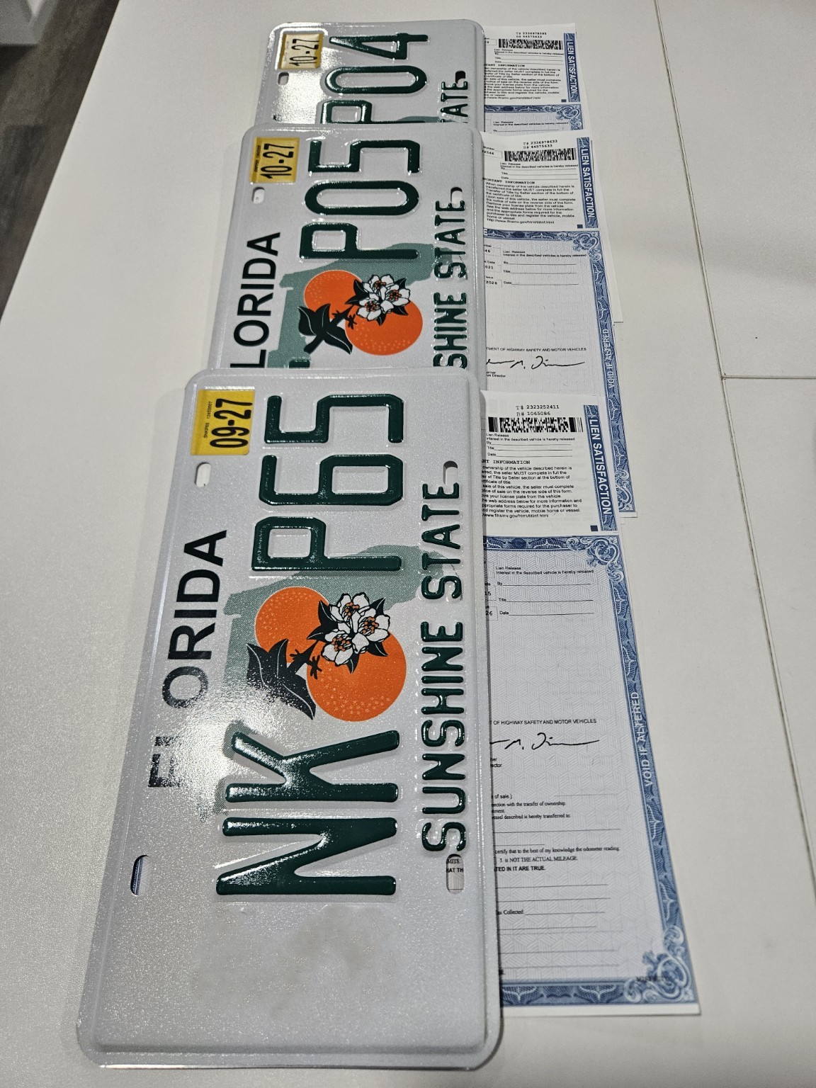 Completed Florida title transfers and license plates processed by AutoTag FL